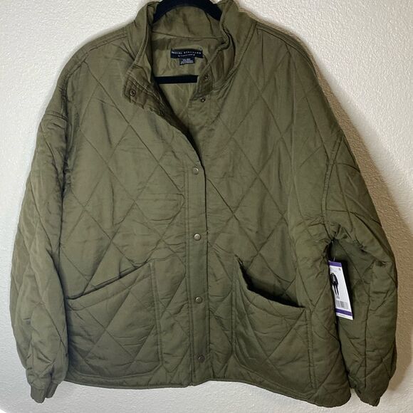 NWT- Social Standard by Sanctuary- quilted twill jacket – army green size- XXL - Picture 1 of 10